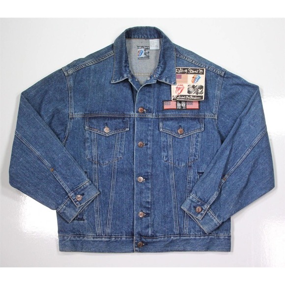 Rolling Stones Original Rare New with Tags 1989 Steel Wheels Tour Denim Jacket M - Picture 6 of 12
